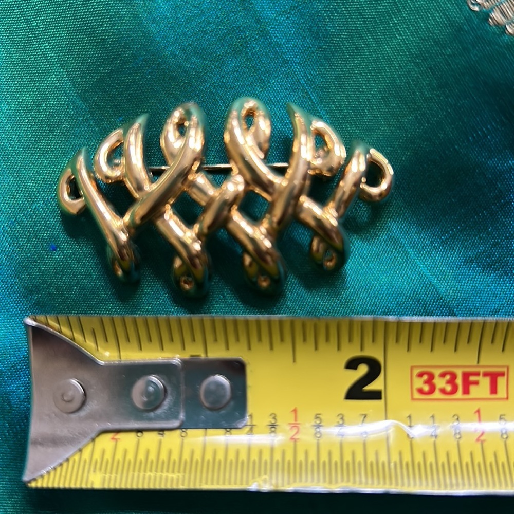 VTG Kenneth Jay Lane signed Brooch, gold color - Picture 4 of 4